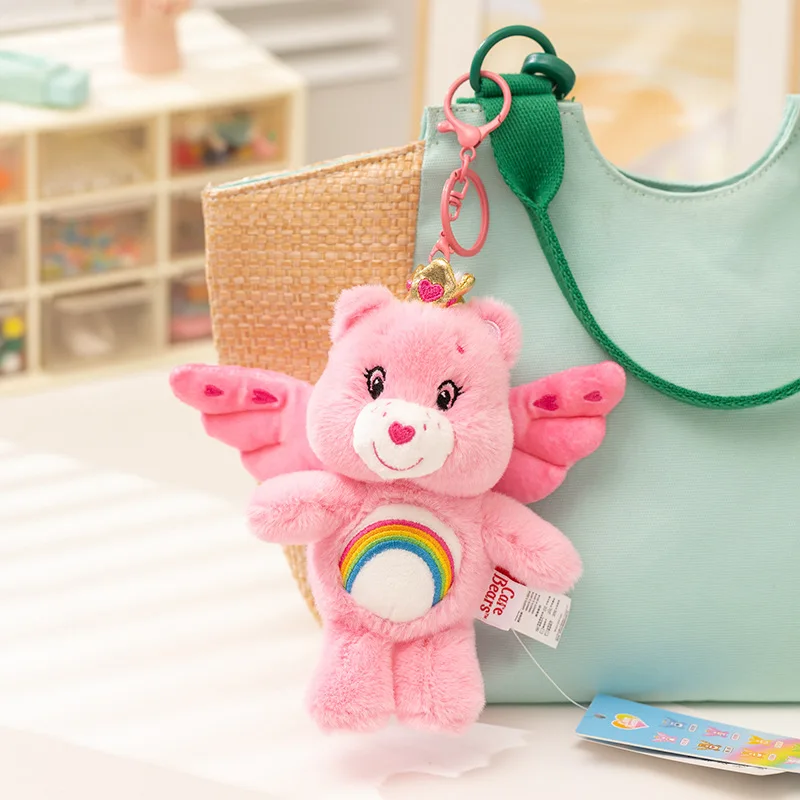 

Новые милые плюшевые брелоки Care Bears 15 см, очаровательные мягкие игрушки для рюкзаков, украшение для школьных сумок, милые брелоки-подарки на день рождения