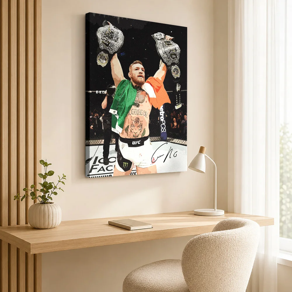 Conor McGregor Canvas Poster Custom Photo Sports Portrait Wall Art for Game Room Man Cave Decor Collectible Ready to Hang Gift