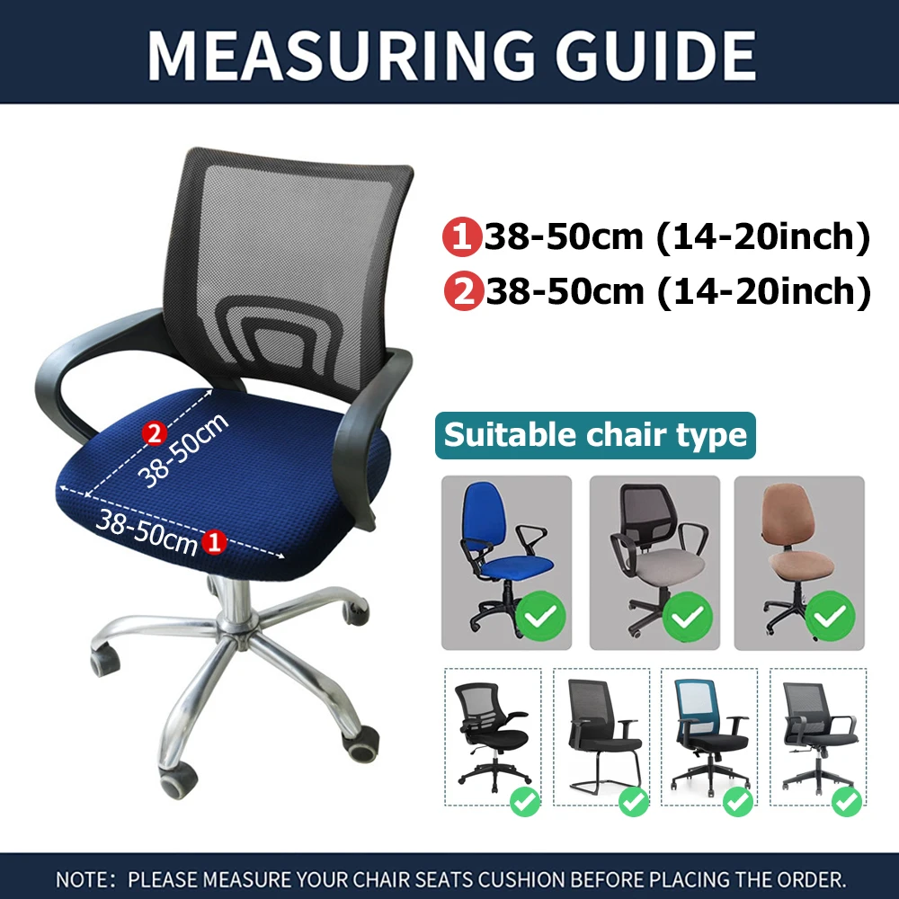 Jacquard Stretch Office Chair Cushion Cover Anti-Dirty Decor Computer Swivel Stool Covers for Bedroom Office Living Room 1PC