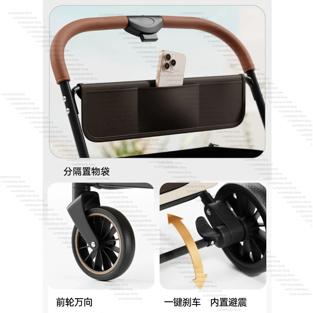 Large Dog Pet Stroller Foldable Cat Carrier Cart Outdoor Travel Pet Baby Carriage