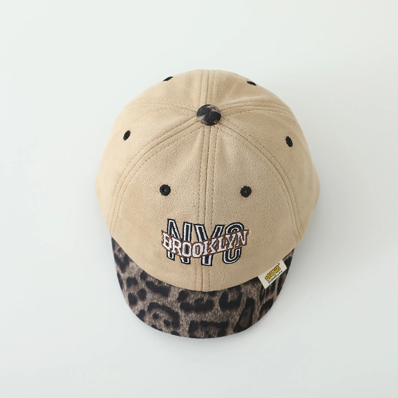 Boy Girl Short Brim Baseball Cap 1-4Year Toddler Sun Visors Leopard Print Duck Tongue Hat Letter Embroidery Children Peaked Hats view 4