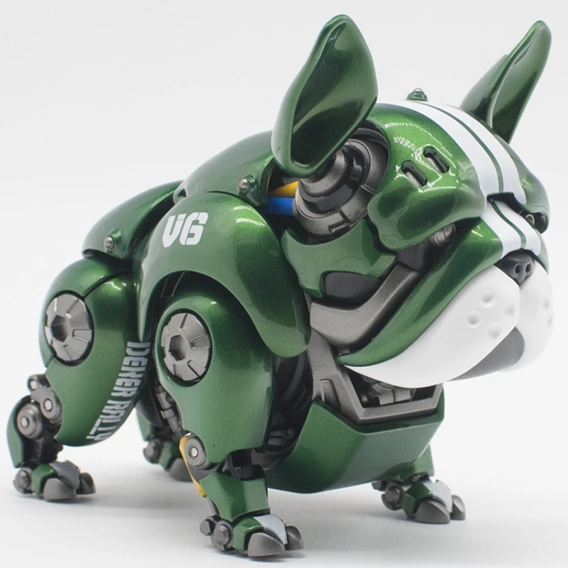 HWJ RAMBLER New Transformation Mechanical Bulldog Robot Dog Action Figure Movable Metallic Texture Trendy Ornament Dropshipping