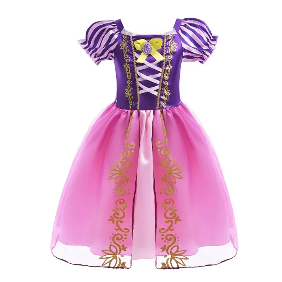 Children Girl Rapunzel Long Dress Kids Tangled Disguise Carnival Girl Princess Costume Birthday Party Gown Outfit 2-8 Years
