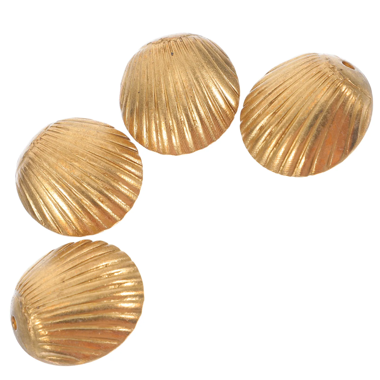 2Pairs Feng Shui Divination Shell Brass Taoist Ritual Supplies for Wealth Good Luck Ornament Vintage Chinese Ceremony