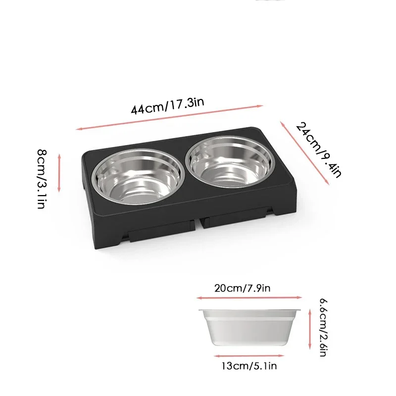 Dog Feeder Bowls Elevated  Food Bowls Adjustable Raised Stand Food Water Bowls Pet Dog Accessories for Small Medium Large Dogs