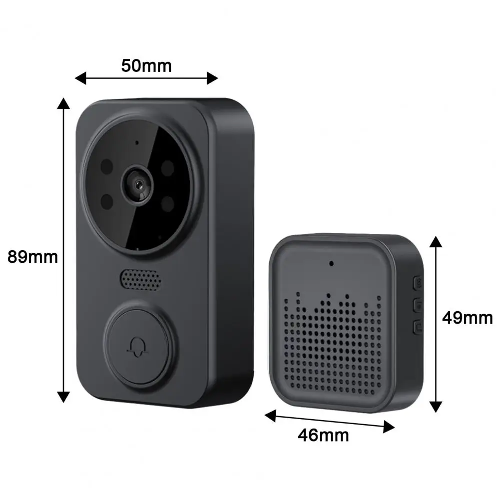 Imagem -06 - Câmera de Campainha Wifi para Casa Inteligente Video Porteiro Visão Noturna Detecção de Movimento Campainha do Anel Monitoramento em Tempo Real 2.4g