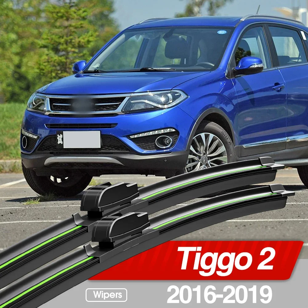 

For Chery Tiggo 2 2016-2019 Front Windshield Wiper Blades 2pcs Windscreen Window Accessories 2017 2018