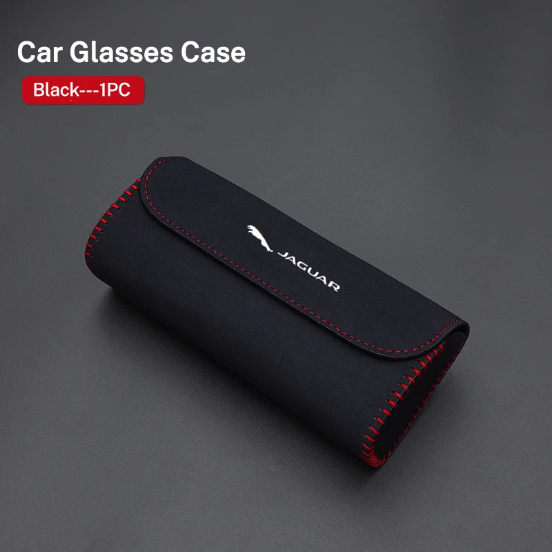 Car Glasses Case Auto Sun Visor Glasses Clip Card Ticket Holder Multi-Function Holder For Jaguar XF F-pace I-pace XK XE E-pace