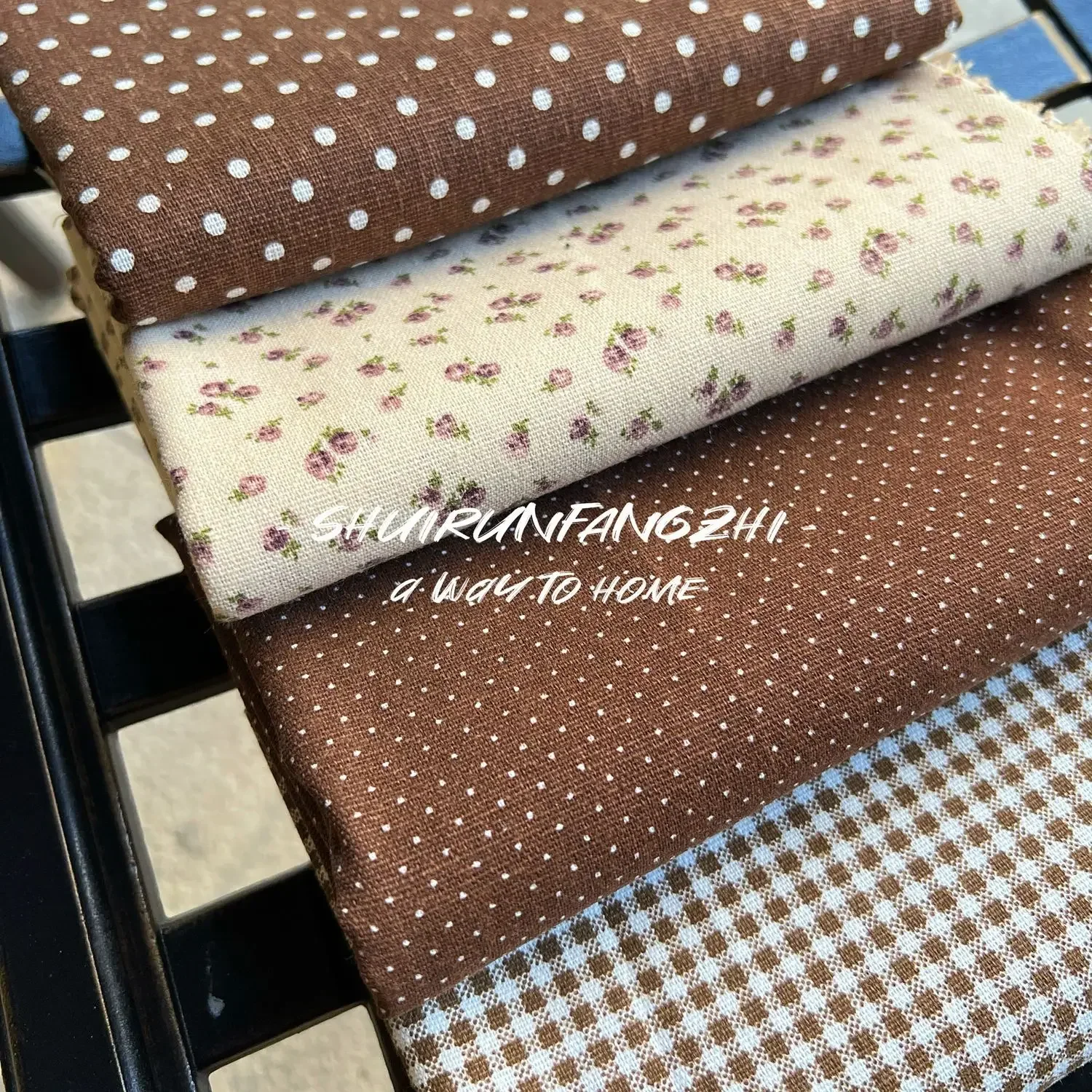 اليدوية DIY الأزهار نسيج القطن الكتان مفرش المائدة تنورة قميص النمط الفني نصف طول المخدة المواد الملابس التبعي