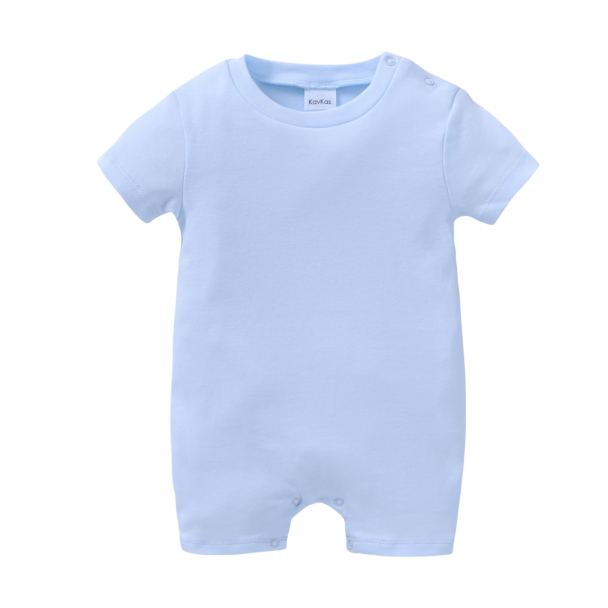 Baby-Strampler, mehrfarbiger Baumwoll-Kurzarm-Overall, einfarbig, Krabbelanzug, weicher Säuglings-Unisex-Bodysuit, reine Farben, bequem