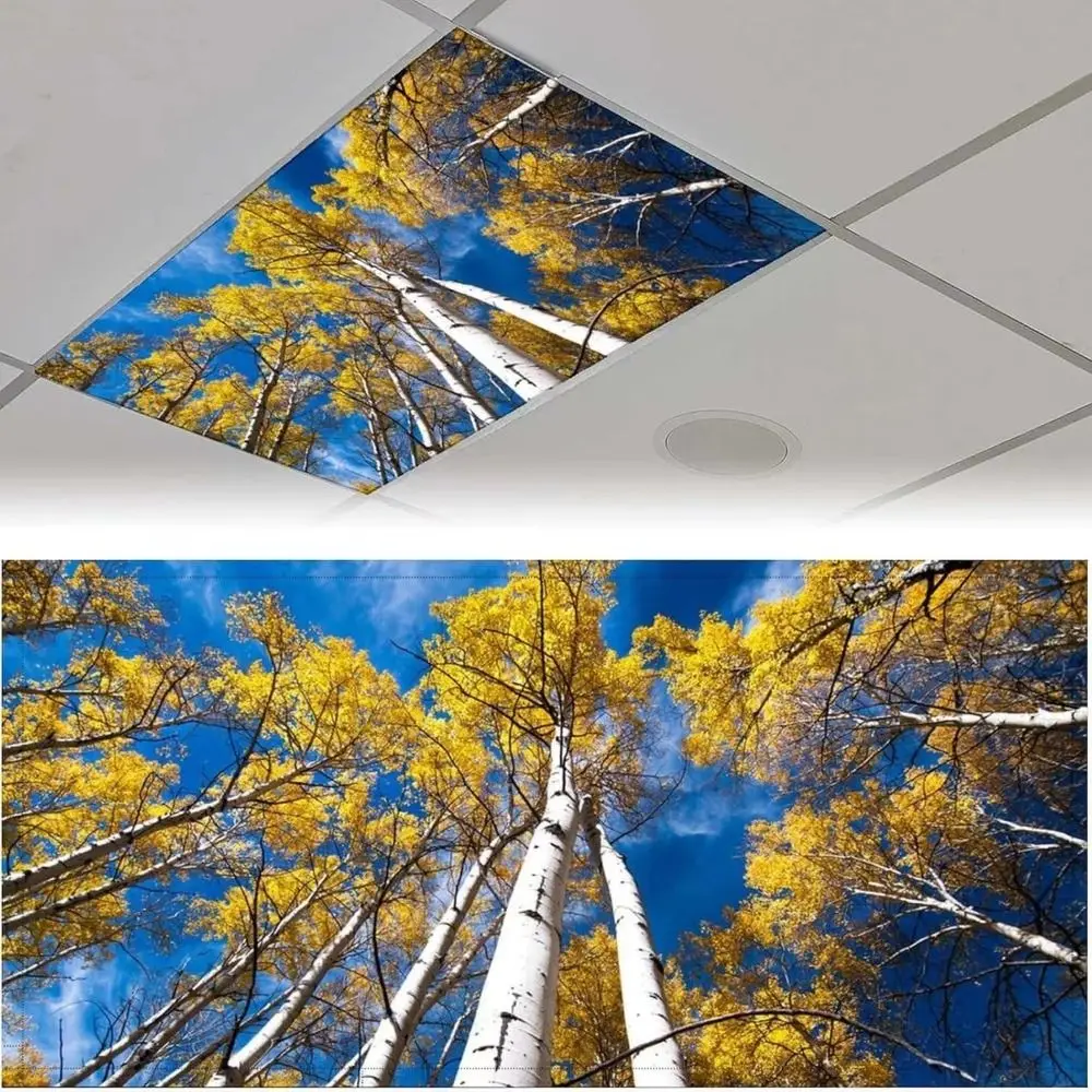 Eye-care Lampshade 120*60cm Lampshade 15 Styles Anti-glare Magnetic Light Filters Cloud Sky Fluorescent Light Covers Hospital