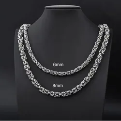 Chain Necklace Men Steel Mens Necklace Stainless Steel Gift for Male Accessories Big Chain Necklace Hip Hop Jewelry on The Neck
