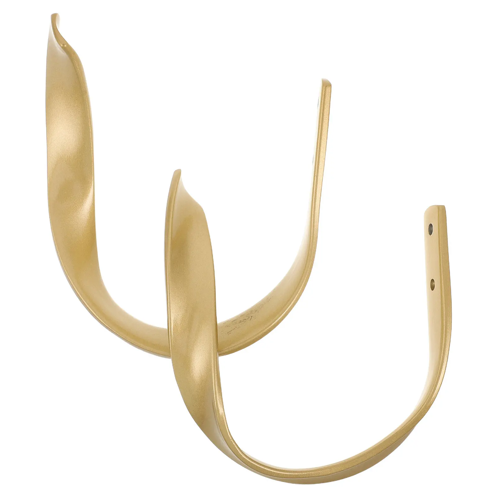 2Pcs Aluminum Alloy Curtain Holdbacks Gold Wall Mounted U Shaped Tiebacks Decorative Drapery Tie Back Hooks for Living Room