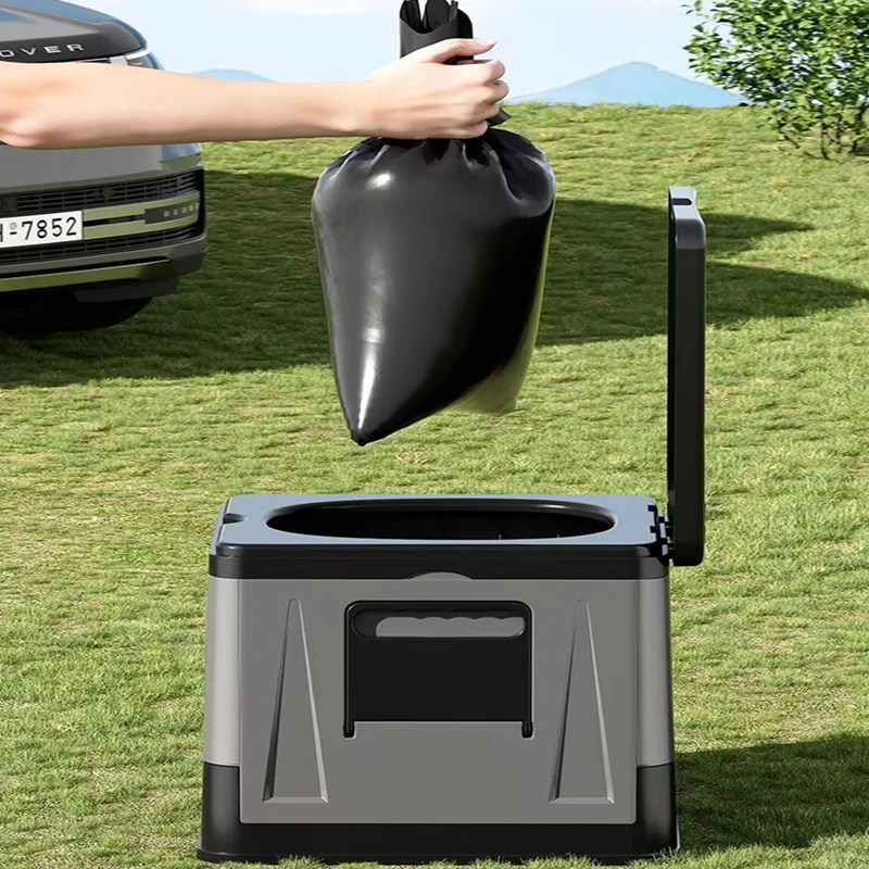 

20L Outdoor Toilet Portable Outdoor Folding Toilet Strong Bearing Capacity Reusable Self-driving Travel Supplies Adult Children