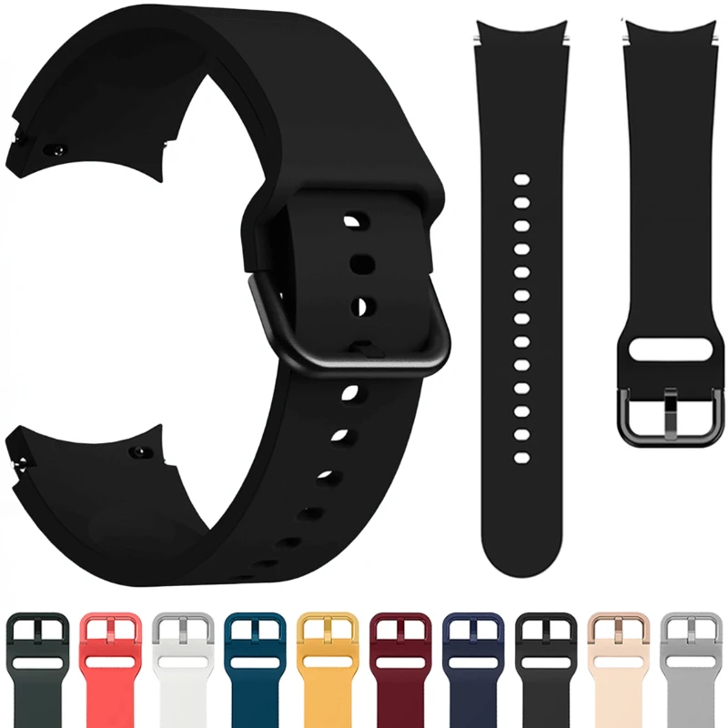 Silicone strap For Samsung Galaxy watch 6 5 4 40mm 44mm pro 45mm Original replacement band For Watch 6 4 Classic 47mm 43mm 46mm