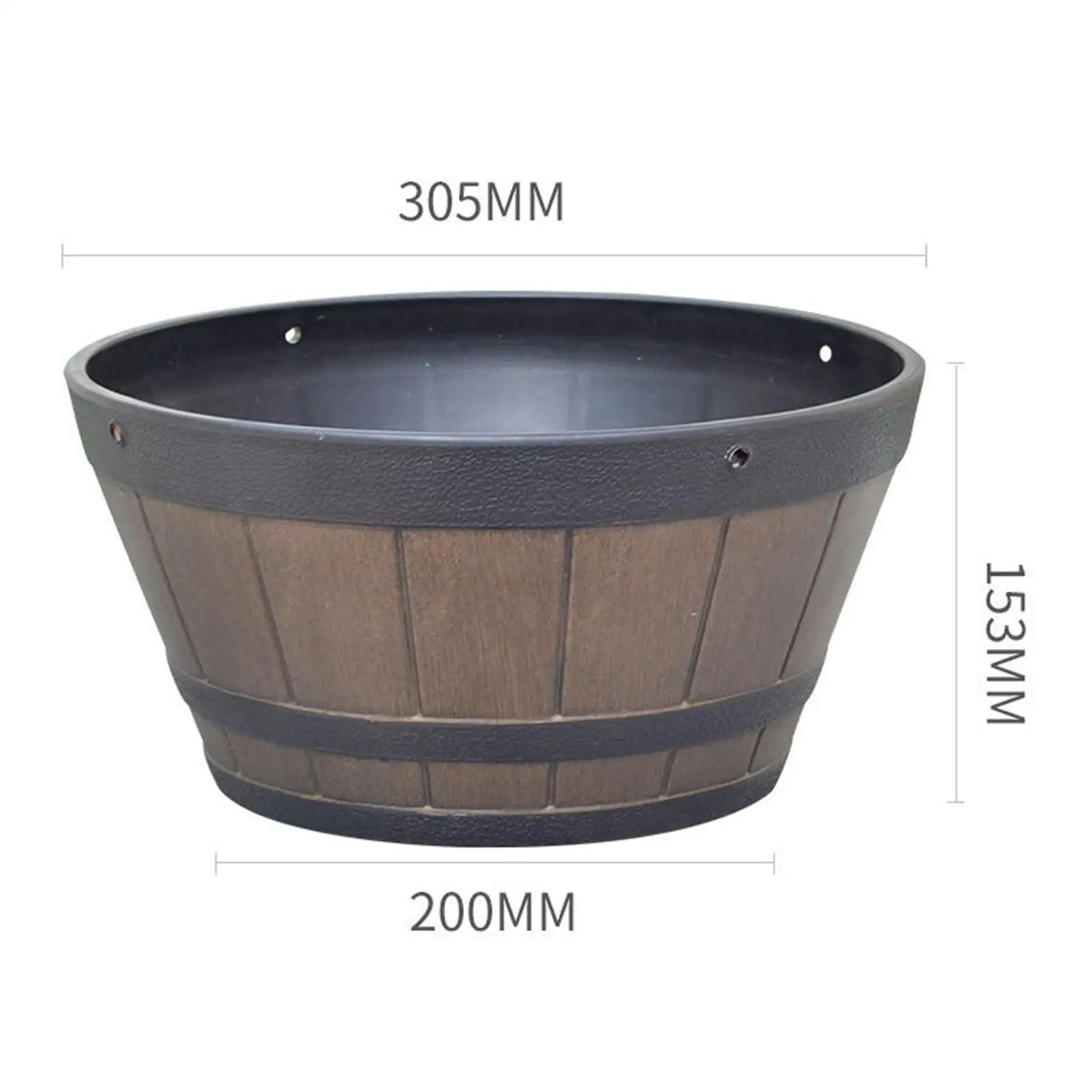 Flower Pot Indoor Outdoor with Drainage Hole Weight Ornaments Plastic Inches Finish Look Flower for Home Office Yard Pot Garden