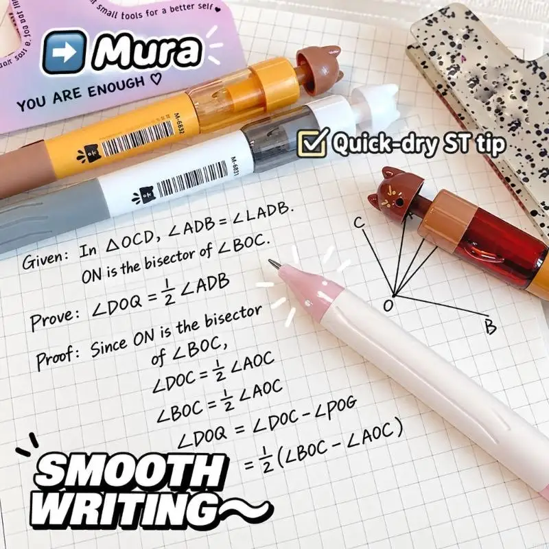 4 Retractable Gel Pen with Quick-Drying Black Smooth Consistent Dog-Themed Designs, and Push-Button Tip for H8WD