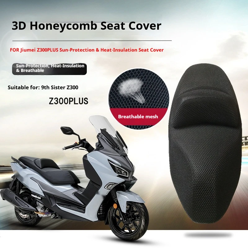 For SYM Joymax Z300 PLUS Honeycomb Mesh Heat Insulated Seat Cover Funda asiento moto