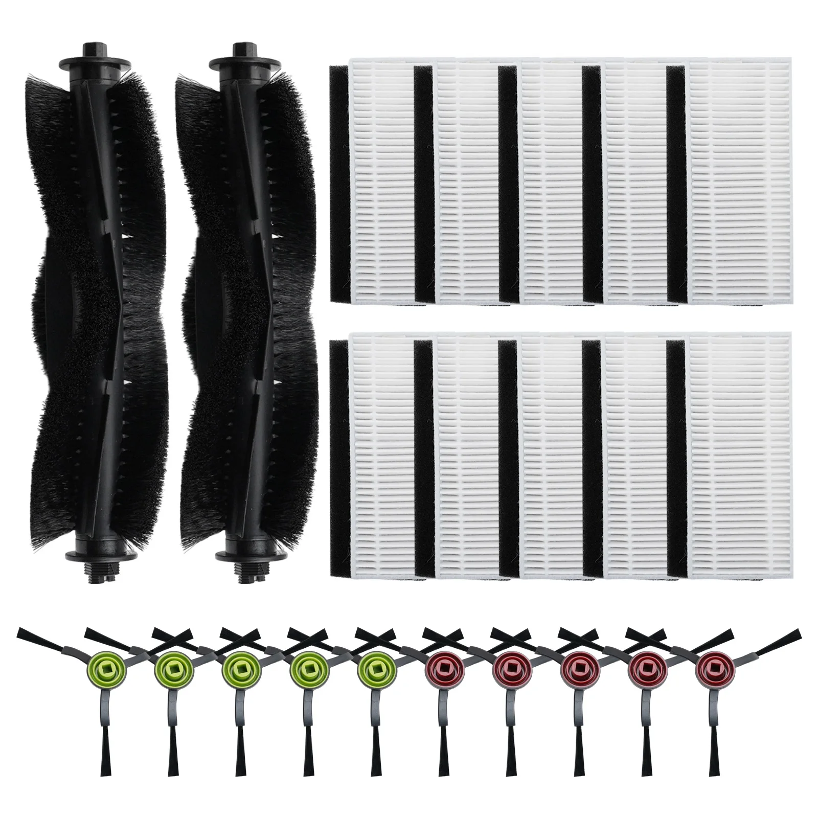 Sleek Accessory Package for Tikom L9000 and For Lubluelu SG60 Robot Vacuums Including Roller Brushes & Filters