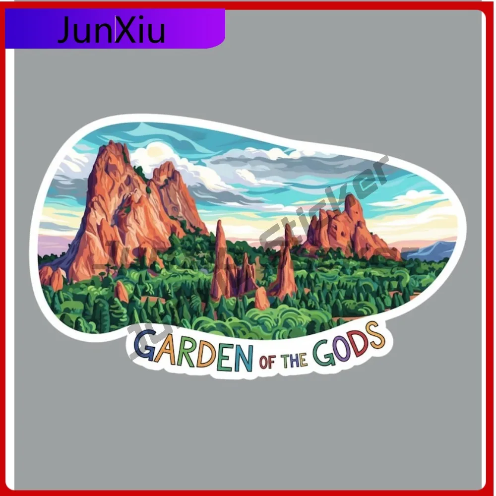 

Garden Of The Gods Colorado Waterproof Sticker Styling Adventure Motorcycle Stickers Real Men Decals For Suv Camping Accessories