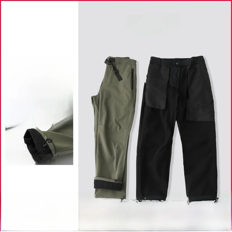 

Men's Outdoor Fce Lined Straight Leg Casual Pants Autumn Winter New Arrival Windproof Warm Soft ell Trendy Functional Sle