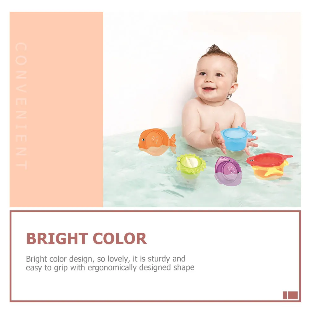 1 セット 1 セットスタッキングカップ明るい色人間工学に基づいたデザイン幼児ビーチバスプール強化手と目の調整砂タイマー形状