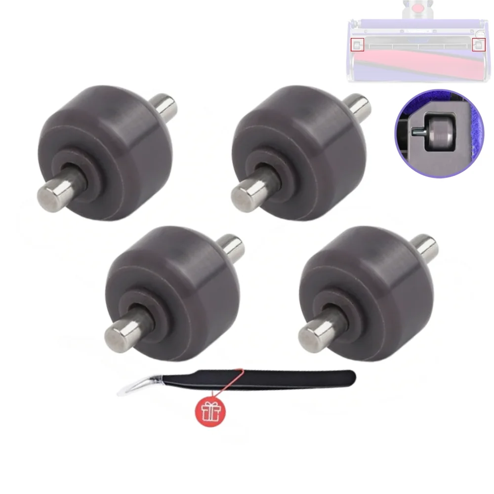 Suitable for Dyson V7 V8 V10 V11 Soft Velvet Floor Brush Bottom Wheel Suction Head Wheel Replacement Repair Accessories