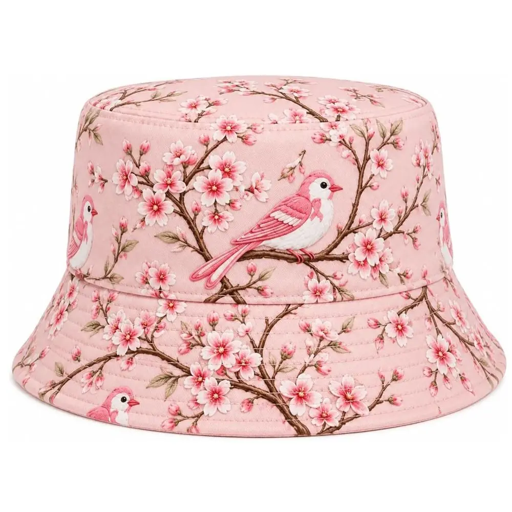 Breathable Garden Morning Cap Soft Cotton Adjustable Sports Sun Hat Animal Floral Pattern Hummingbird Flowers Baseball Cap