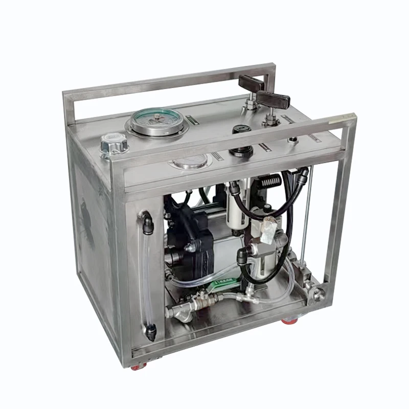 نظام معزز سائل اختبار الهيدروستاتيكي المحمول 640 بار مع مسجل الضغط الميكانيكي #6