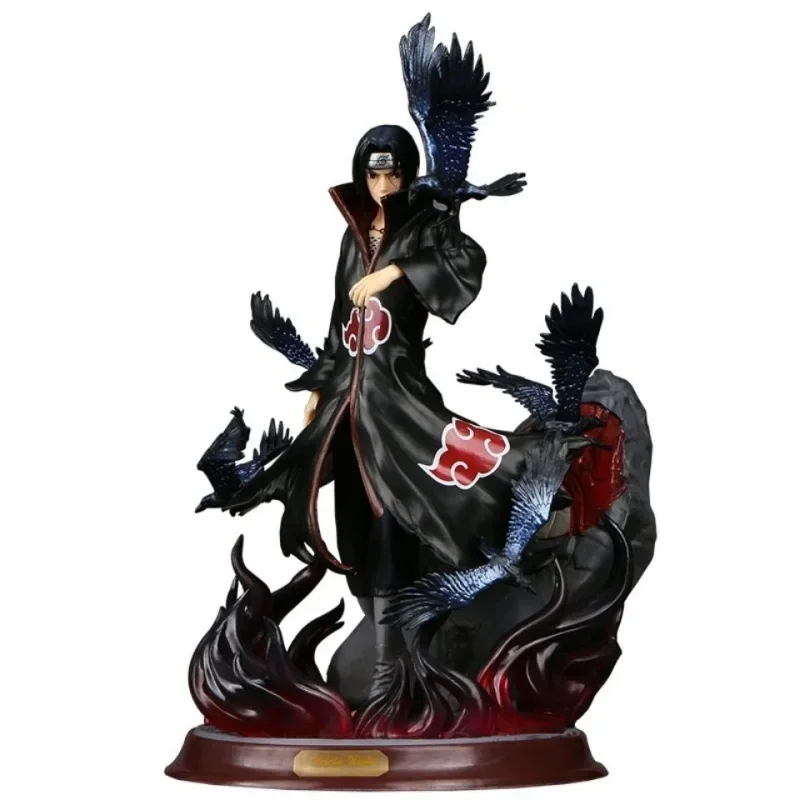 Naruto Anime Figure Uchiha Itachi Pvc Action Figure Toy Naruto Shippuden Uchiha Itachi And Crow Collection Model Toy 25cm