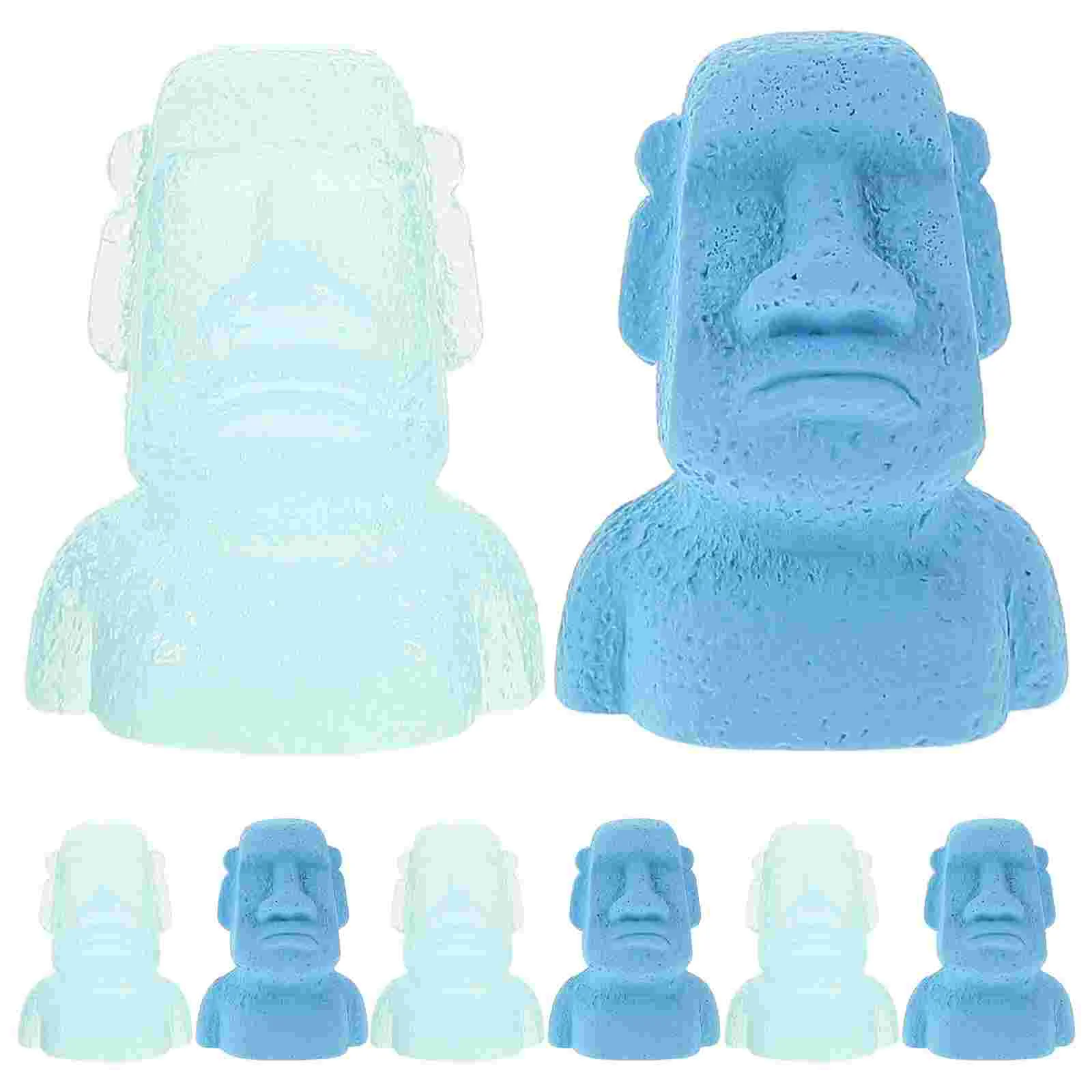 

10 Pcs Micro Landscape Ornament Moai Scenery Statue Resin Sand Table Simulation DIY