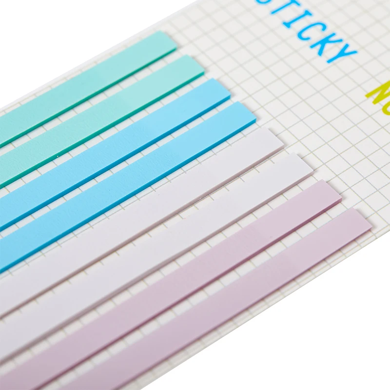แท็บโปร่งแสงโน้ตยาวสีมาการูน160ชิ้นสติ๊กเกอร์ธงเครื่องเขียนดีไซน์บางมากนักเรียนสำนักงาน