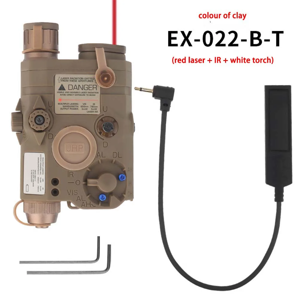 Zk30 Wosport PEQ-15 (Rode Laser + Groene Laser + Zaklamp) Tactische Rood Groene Dual Laser Ray Indicator