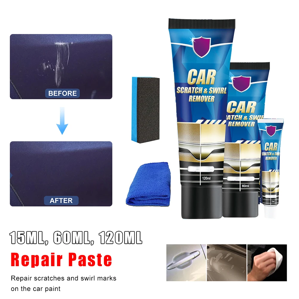 Car Scratch Repair Paste Paint Scratch Swirl Mark Remover Auto Paint Care Maintenance Polishing Wax Cleaning Tool Accessories