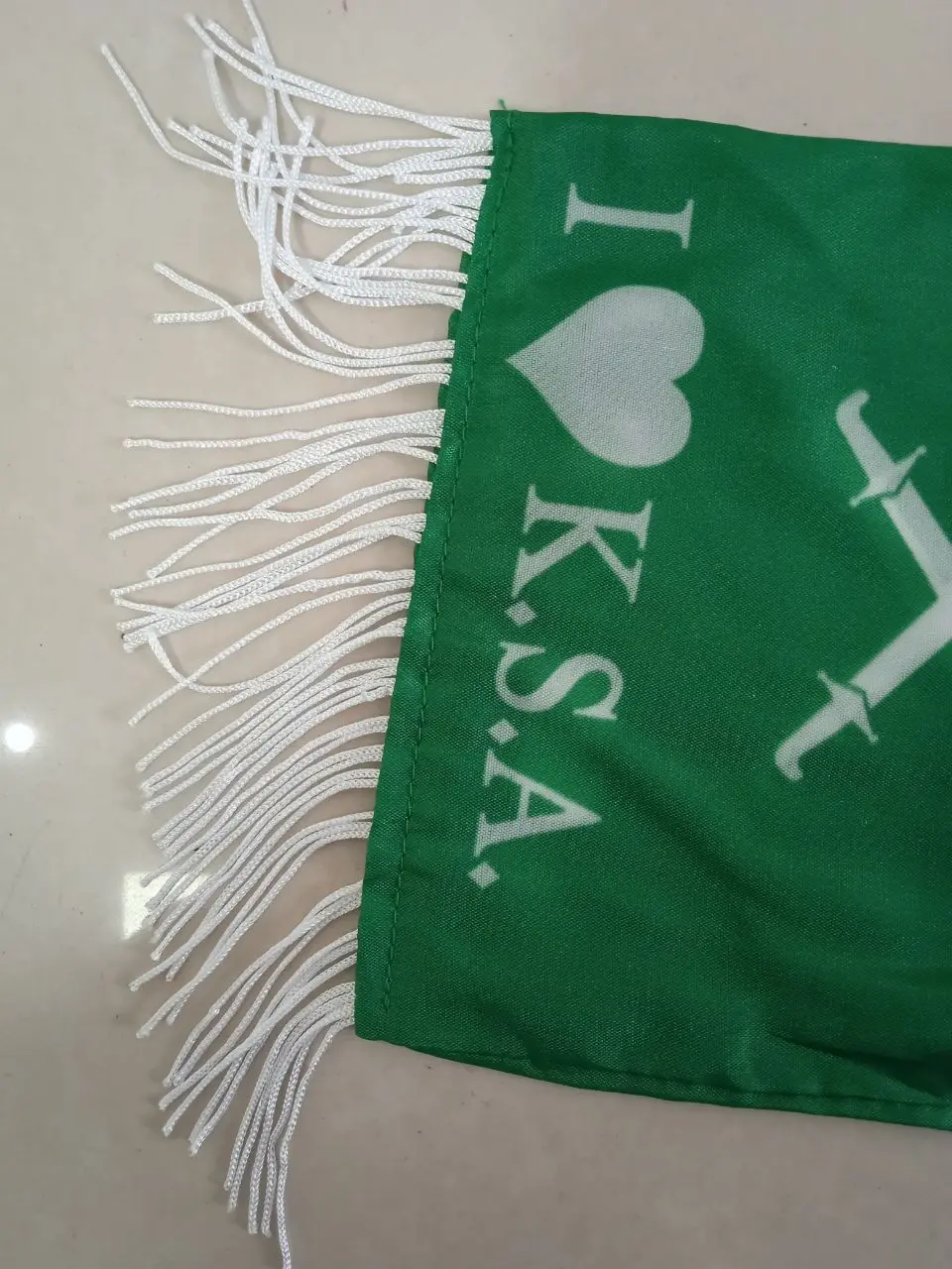 Country Double Side Printing 100% Polyester Football Soccer Fans Flag Saudi Scarf