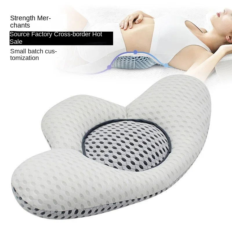 

Lumbar Pillow Quick Rebound Improve Spinal Posture Sleeping Extended Buckwheat Hull Lumbar Functional Pillow Bedroom