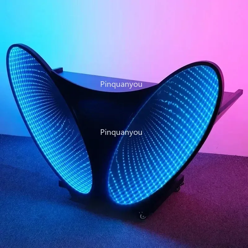 DJ Stand LED Booth s Luminous por bar counter with lights, dedicated nightclub