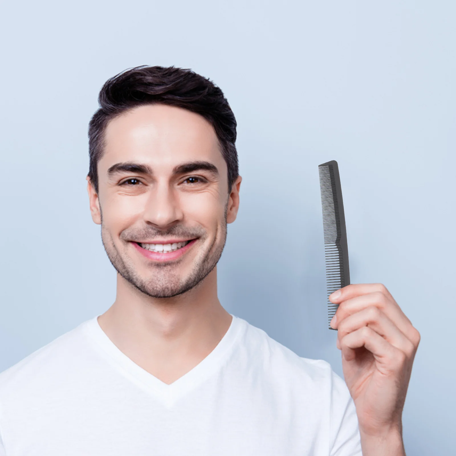 

6pcs Carbon Texturing Comb Fine Wide Tooth Detangling Comb Plastic Hair Combs Detangling For Men Women Salon Home Use