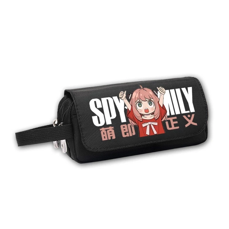 Estuche de lápices de Anime SPY X FAMILY Anya Yor Forger para estudiantes, bolsa de bolígrafos con cremallera, caja de papelería escolar, regalos de almacenamiento