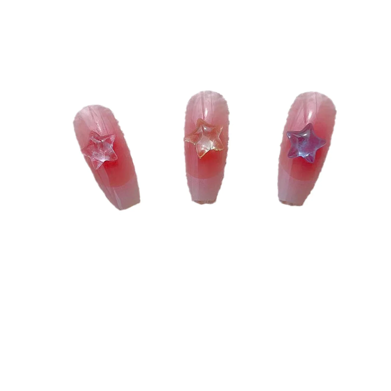 20pcs New Nail Accessories Resin Ice Transparent  Star Jewelry Nail Charms Small Fresh Summer Nail Art Decoration Supplies Parts