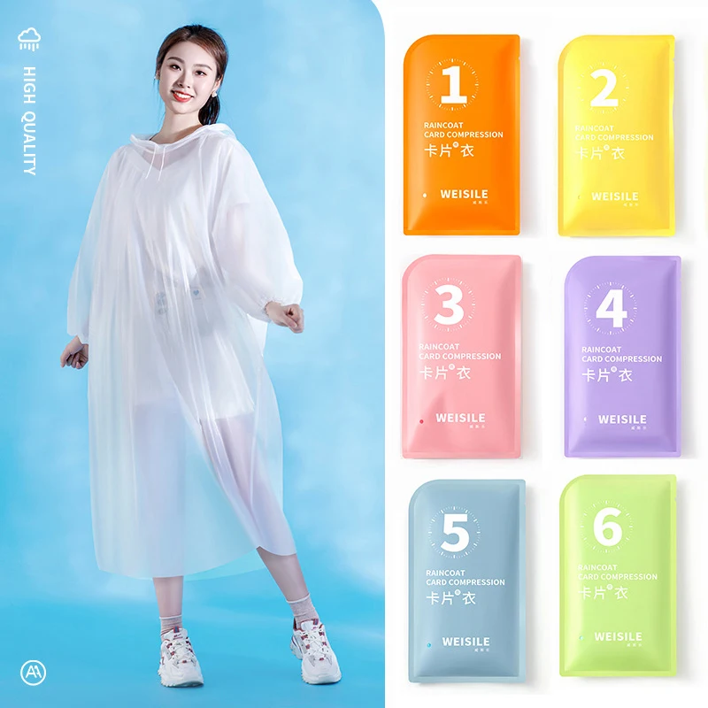 Portable Thickened Raincoat Travel Outdoor Rainwear Waterproof Women And Men Disposable Camping Rain Cover Travel Supplies