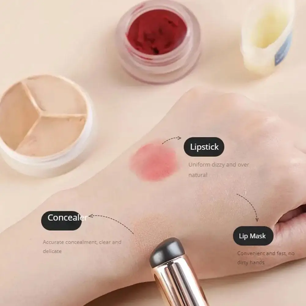Silicone Angled Concealer Brush Like Fingertips Soft Silicone Brush Round New Lip Portable Brush Head Makeup Brush Lipstick S4P4