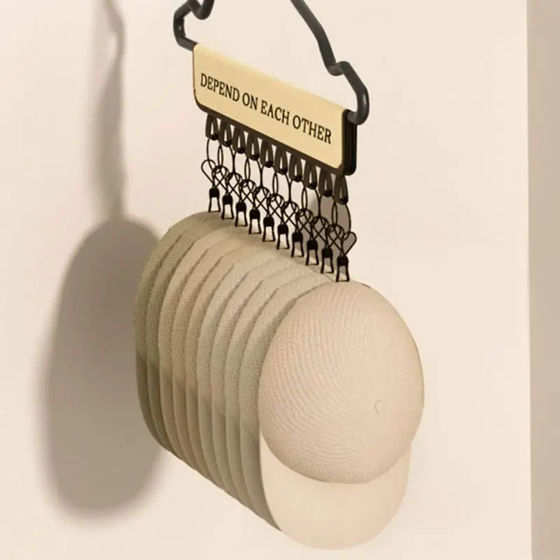 Hook Adjustable Easy To Carry Black Clothes Storage Multi Clip Hanger Large Capacity Easy To Use Hat Manager Storage