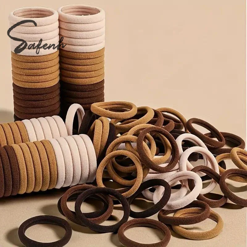 20-200pcs Hair Accessories For Women Girl Basic Hair Bands Headband Hair Ropes Ties Ponytail Holder Simple And Fashionable Nylon