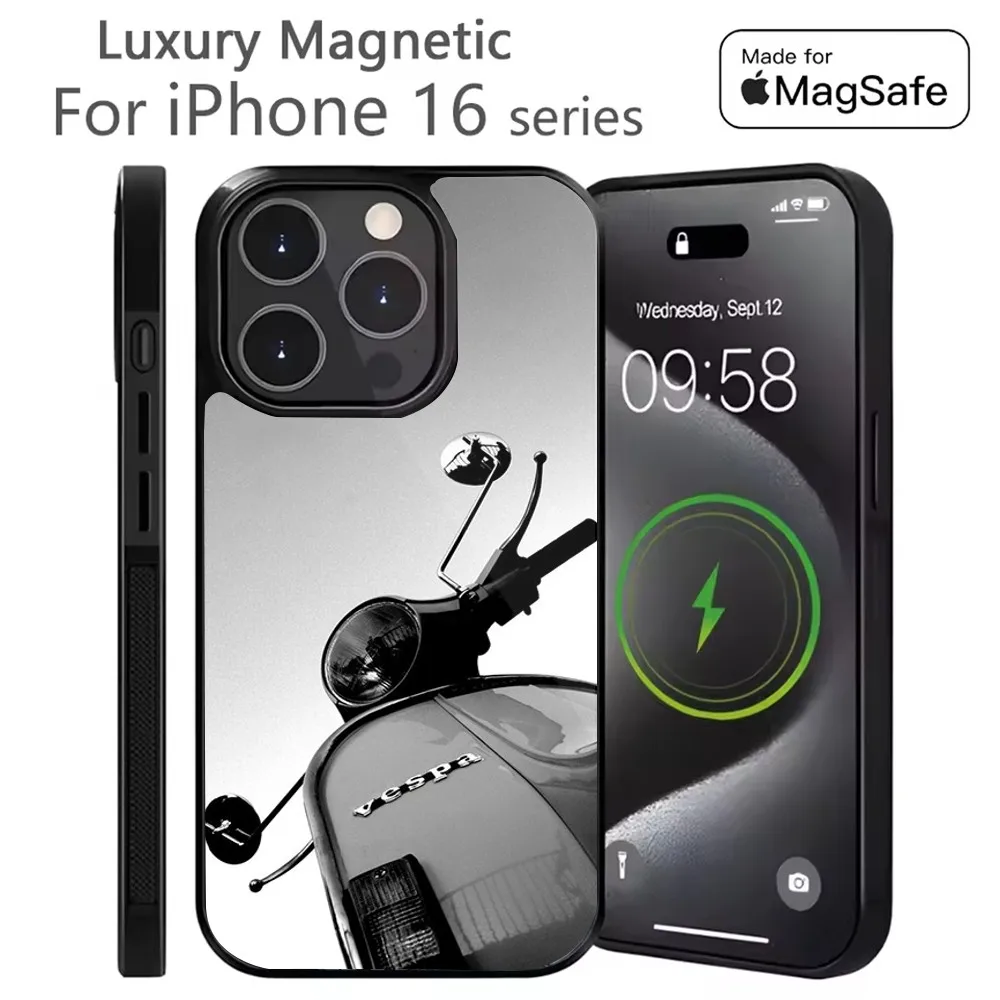 

V-VespaS Scooter Phone Case For iPhone 16,15,14,13,12,11,Plus,Pro,Max Mini Magsafe Magnetic Wireless Charging