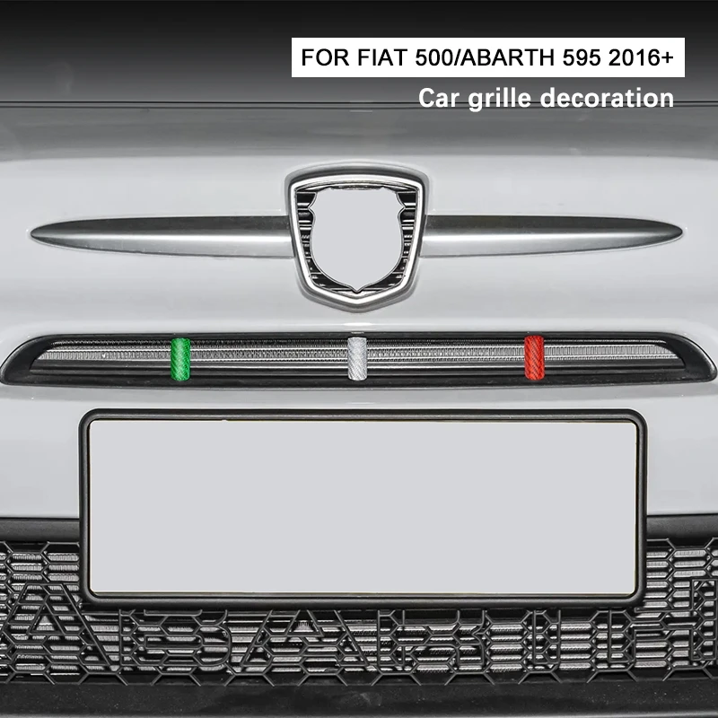 

2016-2025 для Fiat 500 ABARTH 595 накладка на решетку из натурального углеродного волокна 3D декоративная наклейка