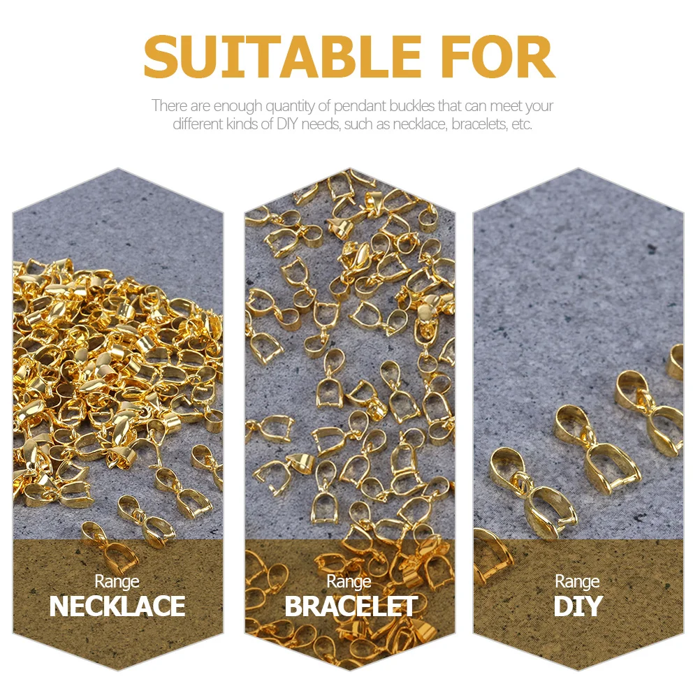 

30pcs Metal Pinch Clip Bail Pendant Connector For Jewelry Making Diy Clasps Chain Connector Pinch Bails Link Buckle