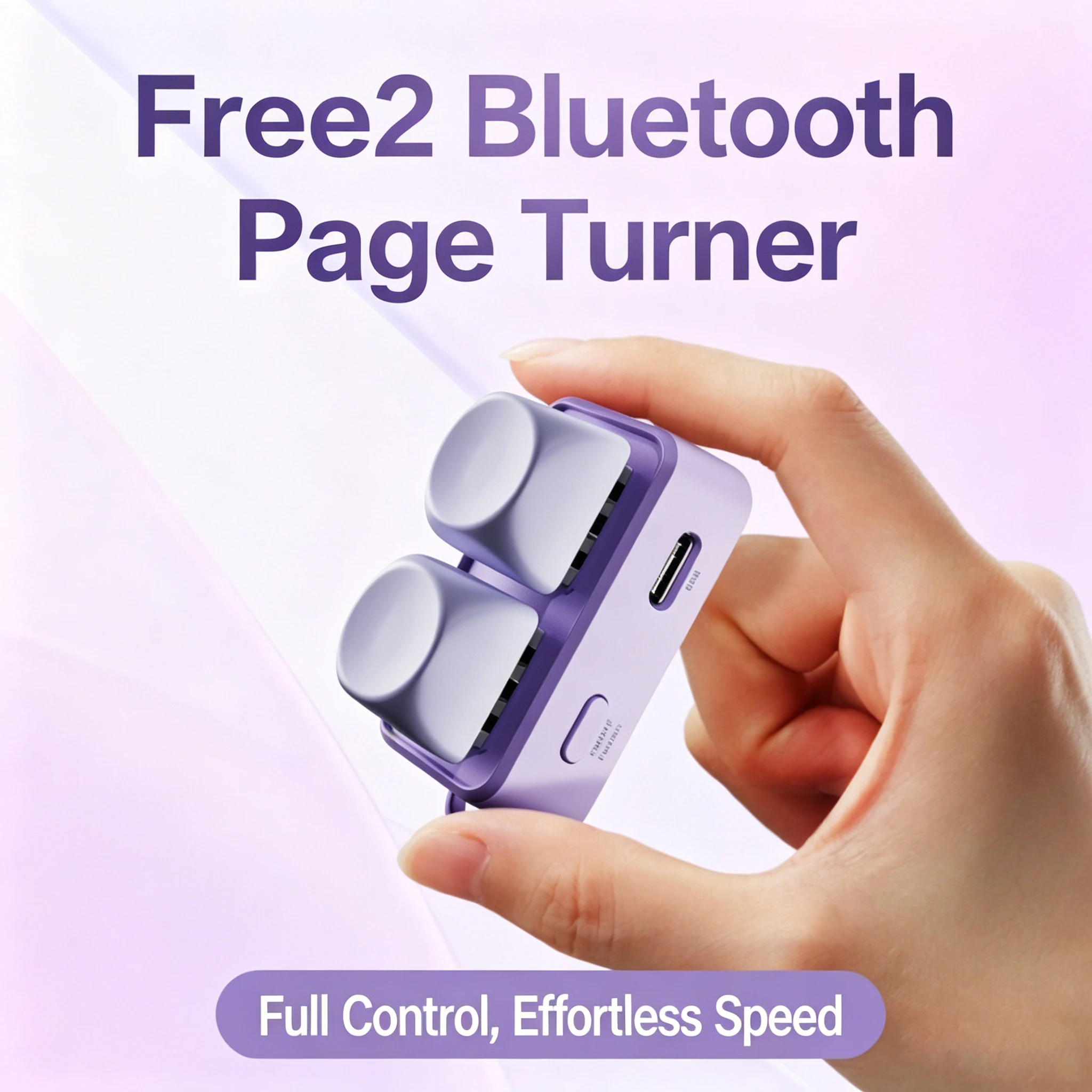 New Keypad Dual Button Page Turner Clicker Wireless Blue Tooth Remote Control Swipe Short Videos for E-book Tablet Mobile Phone