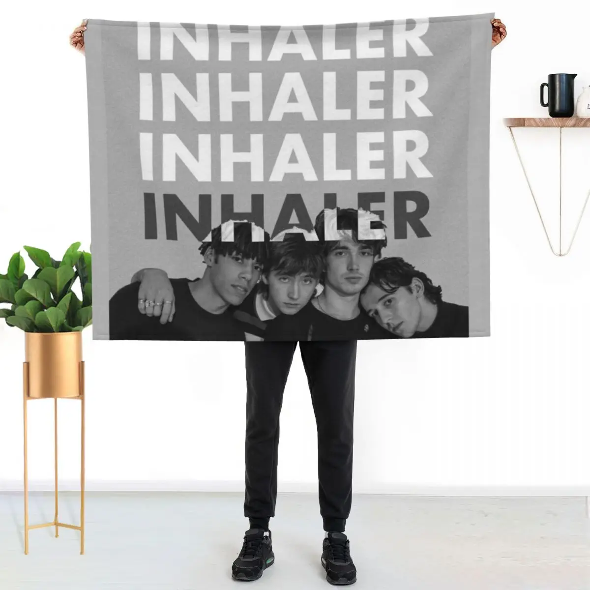 

Inhaler Throw Blanket Multi Use Warm Blanket for Living Room Bedroom