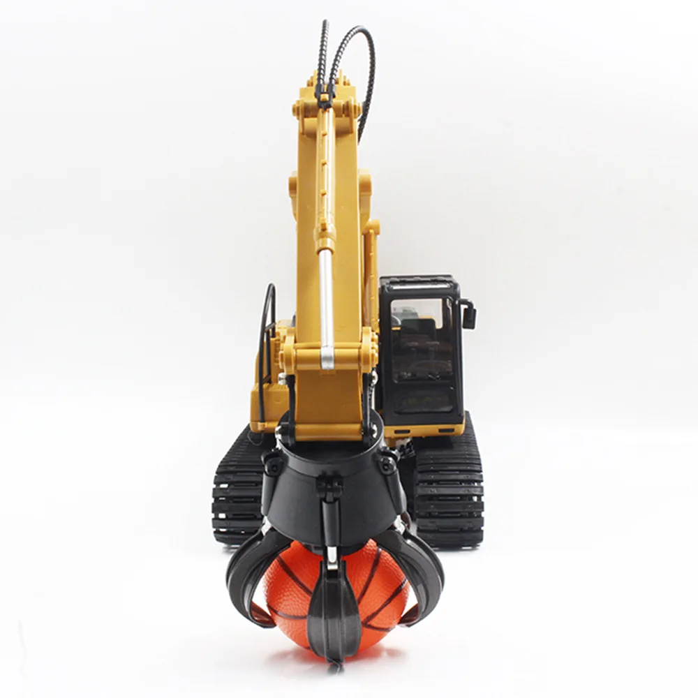 Huina 1/14 Rc Excavator 1571 Sixteen Remote Control Alloy Ball Grabber Electric Remote Control Car Toys